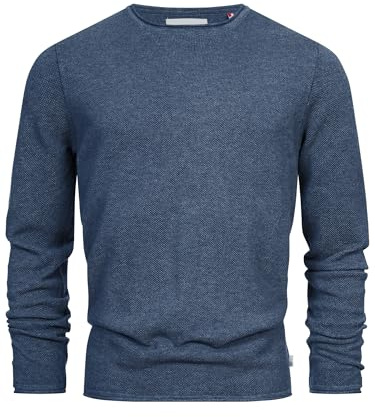 KRONSTADT Herren KSPep Feinstrickpullover aus Baumwollmischung mit Rundhals | Eleganter Rollkragenpullover für Büro und Alltag, Baumwollpullover, Freizeitpulli, Herrenpullover, Strickpullover für Männer