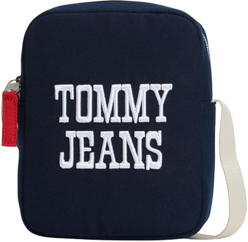 Tommy Jeans Herren Crossbody Bag Tasche Bold Varsity Reporter mit großem Logo, Blau (Dark Night Navy), Einheitsgröße