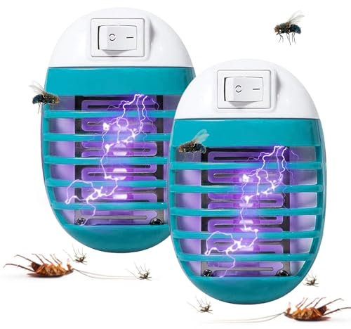 Anti Mouche Electrique - Puissant Anti Moustique Lampe avec lumière UV | Silencieux électrique Insecticide | Destructeur de Mouches Intérieur pour Maison, Bureau, Cuisine, Chambre