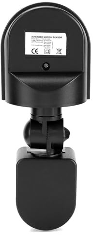 Generic PIR Light Switch, PIR Sensor External Sensor Home Lighting Switch IP65 Adjustable Body Motion Infrared Detector Light Bulb, with 160° Detection (Black)