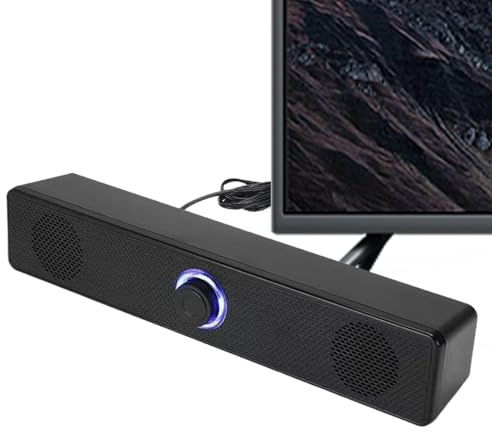 Ahuuen TV Soundbar-Lautsprecher | Heimkino Soundbar,Lautstärkeverstärkung Tiefer Bass Kabelloses Soundsystem Für Computer & TV