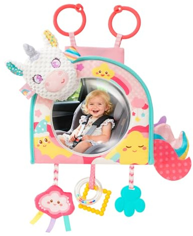 Koty Car Seat Toy - Kick and Play Activity Center with Mirror,Teether and Crinkle, Fun Travel Baby Toy for Rear Car Seat, Easier Drive with Newborns, Babies, Hanging Toys for Infants 0-6-12-18 Months