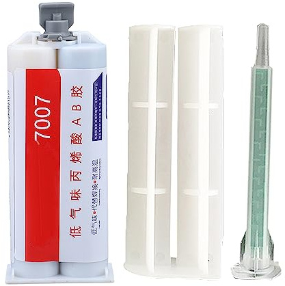 Two Component Acrylic Adhesive for Metal and Non Metal Bonding - High Viscosity AB Glue Paste for Repairing Ceramics Glass Wood and Stone - 5 Minute Quick Drying Formulation - 50ml