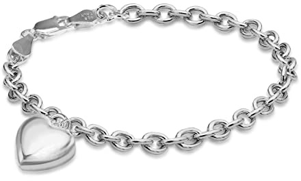 Tuscany Silver Damen Armband Sterling Silber Lufthauch Herz 19cm/7.5zoll