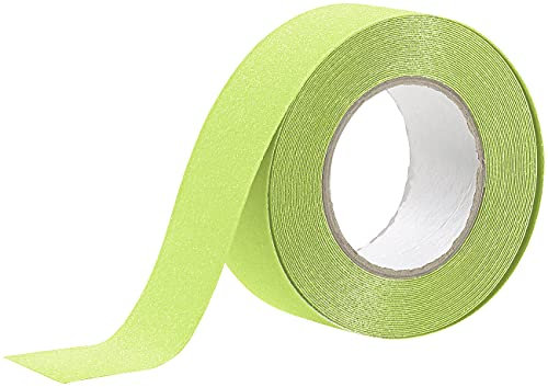 infactory Leuchtendes Klebeband: Phosphoreszierendes Anti-Rutsch-Klebeband Glow-in-The-Dark, 5cmx10m (Klebeband fluoreszierend, Reflektorband, Leuchtstreifen selbstleuchtend)