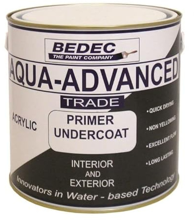 Bedec Aqua Advanced PRIMER UNDERCOAT-Dark Grey-1 Litre