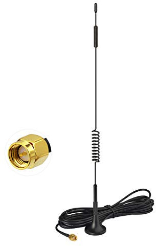 Bingfu Antenne 4G LTE Intérieur Amplificateur GSM Mimo SMA Mâle 7 dBi Base Magnétique pour Orange,SFR,Bouygues Telecom,Free Mobile 4G LTE Routeur Passerelle Modem Point d'accès