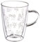 GRÄWE Thermotasse 0,3 Liter - doppelwandiges Henkel-Glas mit Sommer-Motiven