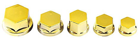 30PCS moto bouchon à vis, moto vis écrou cache-bouchon moto vis écrou boulon bouchon couvercle décoration(Golden)