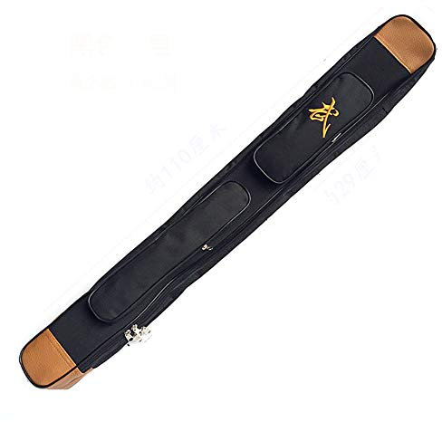 SOFIALXC Double Layer Tai Chi Schwerttaschen, Oxford Fabric Wushu Tragetasche Waffentasche Kendo Bag,Black