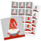 itenga 24x Sticker Aufkleber Motiv Wichtelbande Figuren Weihnachten Adventskalender Geschenke Dekoration quadratisch 61 x 61 mm