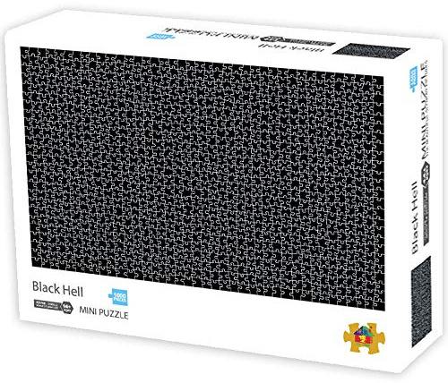 Mini-Puzzle, 1000 Teile, schwieriges schwarzes Mikro-Puzzle für Erwachsene, Größe 42,5 x 30 cm