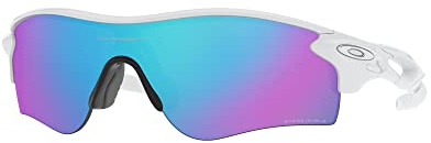 Oakley Radar Lock Path Asian Fit Low Bridge OO9206 920668 38MM White Out/Prizm Sapphire Rectangular Sunglasses for Men for WoMen+Microfiber Pouch