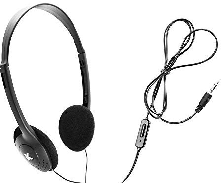 Karma HP 1119M Auriculares estéreo con micrófono, Negro