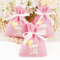 24Pz Sacchetti Battesimo Rosa Orsetto Bomboniere Portaconfetti Nastrino Regalo Addobbi Bambini Decorazioni Battesimo Nascita Compleanno Feste