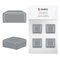 EMFA Zaunpfahlkappe 50x50 mm 4 Stück Grau Pfostenkappe quadratisch Zaunpfostenkappen Zaunabdeckung Kunststoff Deckel Zaunkappen 5x5 cm