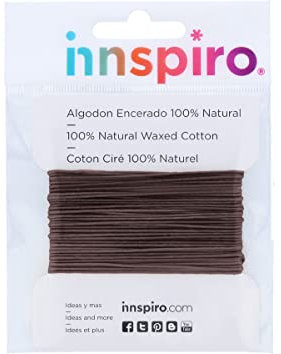 INNSPIRO Cordón algodón Encerado Fino marrón Medio 0,5mm. 5m.