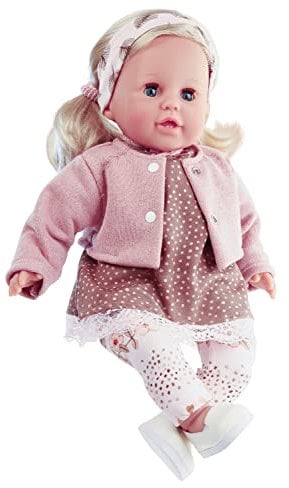 Schildkröt Puppe Susi 45 cm Mal (Blonde Haare, Blaue Schlafaugen, Baby Puppe inkl. Kleidung)