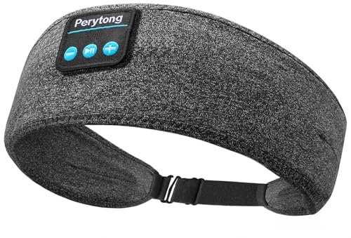 Perytong Sleep Headphones Adjustable, Wireless Sleep Earbuds, Ear Muffs for Sleeping Bluetooth Headband Headphones with Thin Speakers, Sleeping Headphones for Workout,Yoga,Travel,Gift for Women Men