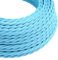 LEDSone Light Blue 16ft Vintage 2 Core Twisted Cable Fabric Cloth Covered Electrical Wire, 5m 2 Conductors 18 Gauge Textile Electric Cable Wire Coated in Color Vintage Fabric for Lighting DIY Project