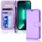TECHGEAR iPhone 14 Pro Max Leather Wallet Case, Flip Protective Case Cover with Wallet Card Holder, Stand and Wrist Strap - Purple PU Leather with Magnetic Closure Designed for iPhone 14 Pro Max 6.7