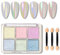 6 Colors Chrome Nail Powder, Mermaid Neon Nail Art Pigment Powder Nail Glitter Powder Set DIY Nail Decoration