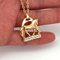 ZLING Crystal Horse Steigbügel Und Pferd Anhänger Halskette Zwei Farben Gold Und Silber Farbe Pferd Halsketten Schmuck Geschenk