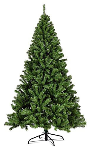 Árbol De Navidad Artificial Verde, 150-300Cm, Decoración De Navidad Inflameable con Sporte Metálico 450/800/1100/1300/3000 Puntas De Rama para Familiares Interior Exterior,300cm