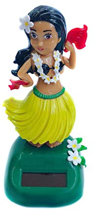Wackelfigur Auto Lustig Hawaii Hula Girl - Solarfigur Armaturenbrett Ornament Solar Tanzen Hawaii Mädchen,Autos Spielzeug,Hula-Girl Solar Wackel Figur,Ideal Für Fensterbank Schreibtisch