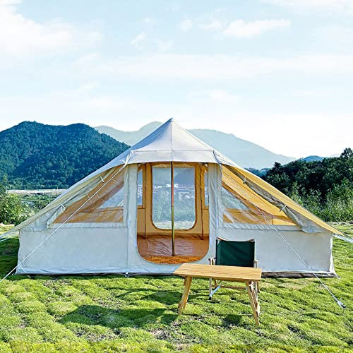 ADITAM Outdoor Camping Tent, Double Door Hut Tent, Family Camping Tent Camp Hotel Tent, Outdoor Camping Hunting Wall Yurt Tent Bell Tent (off) Double the comfort