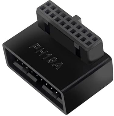 20 Pin Extension Adapter USB 3.0 Right Angle Desktop Motherboard Header USB 3.0 19 Pin 90 Degree Angle USB 3.0 Header Extension Adapter