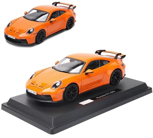 HTLNUZD Bburago 1/24 New 911 GT3 Static Alloy Car for Porsche 911 GT3 Fluorescent Green Simulation Collection Gift Die Cast Model