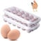 Vellichor Europe 2-Pack Egg Storage Containers with Lids - Clear Plastic Egg Holders for Fridge - Stackable Egg Trays - Keep Your Eggs Fresh and Organized - Holds up to 36 Eggs