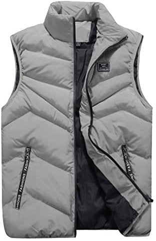 Generisch Herrenwesten Sportlich Elegant, Outdoor Wasserdichte Softshell Ärmellose Jacke Mit Reißverschluss Taschen Lederweste Herren Schwarz Laufweste Sommer Leicht (L, Gray)
