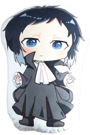 Zhongkaihua Bungo Stray Dogs Akutagawa Ryunosuke Plüschkissen, Anime-Kissen, niedlich, weiche PP-Baumwolle, gefüllt, 45 cm, Heimdekoration für Mädchen und Jungen (45 cm, Akutagawa Ryunosuke)
