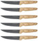 KASANOVA Set 6 coltelli bistecca con manico effetto legno beige