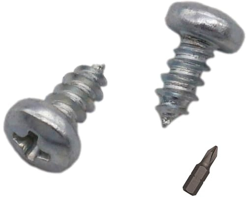 SKIR'CO (300 Stück) verzinkter Stahl 2,9 x 6,5 mm selbstschneidende Schrauben, DIN 7981 C, Flachkopfschrauben, PH-Kopf