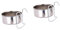 POPETPOP 2 Sets Stainless Steel Hanging Bowl Parakeet Feeder Cockatiel Cage Bowls with Clamp Holder Parakeet Bird Cage Stainless Steel Coop Cup Parrot Feeding Bowls Metal Round Dog Cage