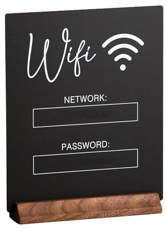 Señal de contraseña wifi, Señalización Wifi, Cartele Wifi, señal wifi para invitados, letrero de código QR WiFi, Cartel red wi-fi de la casa de huéspedes