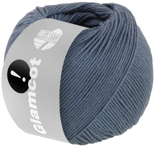 LANA GROSSA Glamcot | Zart glänzende, multifile Baumwoll-Viskosemischung | Handstrickgarn aus 60% Lyocell (Tencel TM) & 40% Baumwolle | 50g Wolle zum Stricken & Häkeln | 155m Garn FB 12