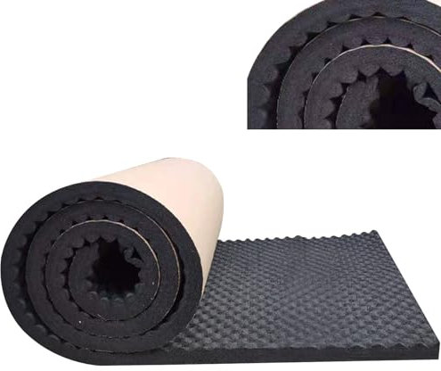 Pamatio Selbstklebend Akustik Schaumstoff Matte, Schall Dämmung Dämmmatte Schallschutzmatte Isolierung Matte, Akustikschaumstoff Schallabsorbierend, Feuchtigkeitsfest, Wasserdicht 50 x 200 x 2cm