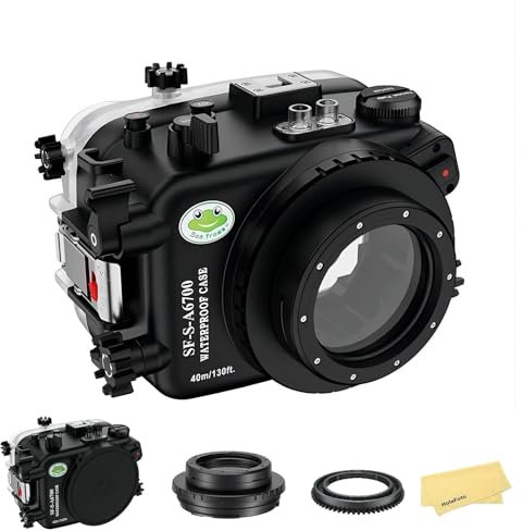 Seafrogs Custodia Subacquea Per Sony A6700 Con Porta Piatta Fl1650, [40M/130Ft] Custodia Impermeabile Per Sony Ilce-6700 Con Obiettivo Epz 16-50Mm F3.5/5.6 Oss