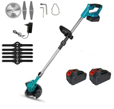 Decespugliatore elettrico a batteria tagliaerba rasabordi con 2 batterie 68v 800 W