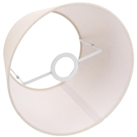 HOMSFOU Moderner Lampenschirm aus Gewebe und Metall Beige Leicht und Installieren für Tischlampe und Stehlampe im Hotel oder Arbeitszimmer