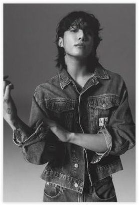 BTS Jungkook Poster auf Leinwand, Schlafzimmer, Dekoration, Landschaft, Büro, Raumdekoration, Geschenk, 30 x 45 cm