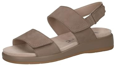 CAPRICE Damen Sandalen flach aus Leder mit Klettverschluss
