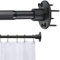 Tringle à rideau de douche noire 60-84cm, tringle de douche ajustable pour la salle de bain, tringle à rideau murale antirouille, fixée avec des vis