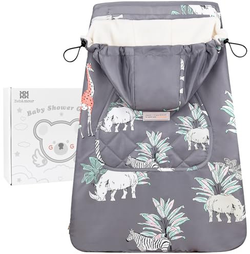 Bebear Housse d'hiver chaude universelle pour porte-bébé - Pour toutes les saisons (imprimé)