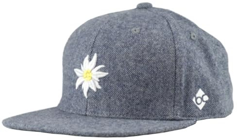 Bavarian Caps BC Cap edelweiß Flanell Snap HELLBLAU - -