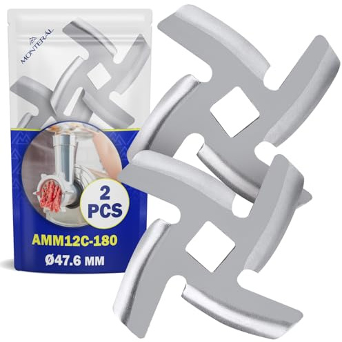2x Fleischwolf Messer Ø47,6mm AMM12C-180 für Panasonic - Garantie 10 Jahre | MONTERAL